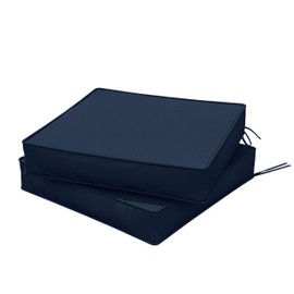 Snubbull Outdoor Chair Cushions 22 X 22 X 4 Inch Patio Furniture Cushions Waterproof & Fade Resistant Outdoor Cushions for Patio Furniture with Handle & Adjustable Straps Set of 2