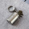 TOMSHOO Tea Tin Jar 300ml Lightweight Ti Tea Storage Canister