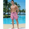 Buauty Mens Swim Trunks with Compression Liner 5 Inch Inseam