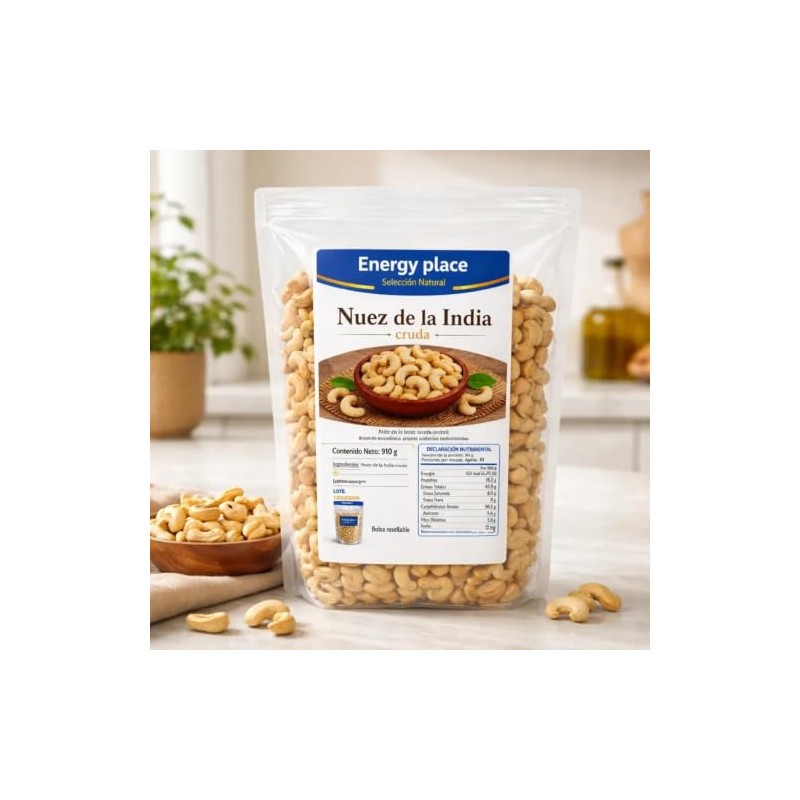 Nuez de la India Natural sin sal, 910 g Energy