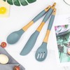 Silicone Cooking Utensils 6 Piece Silicone Utensil Set Durable Wooden