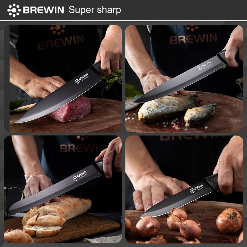 Knife Set, Brewin Kitchen Knife Set, Knives Set for Kitchen,