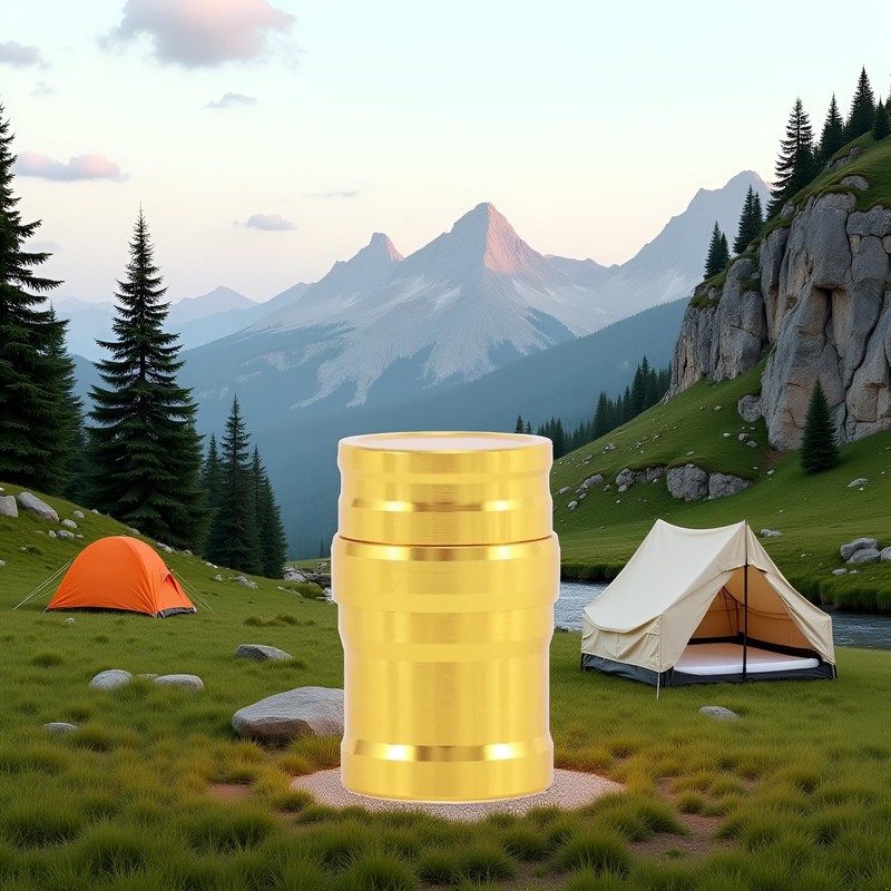 Gold Portable Metal Mini Alcohol Lamp, 10ml Liquid Lighter Stoves
