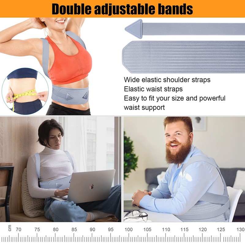 Aollop Posture Corrector Men Women - Back Brace with Breathable