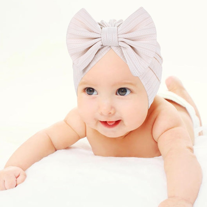 Cinaci 4 Pieces Soft Stretchy Nursery Hospital Caps Bonnets Beanies