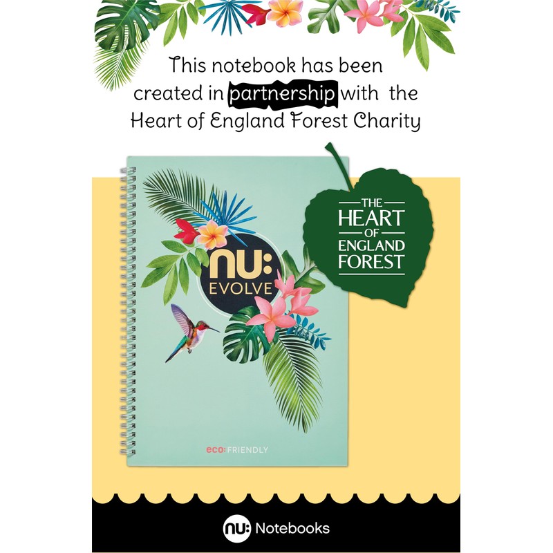 nu: Notebooks | Evolve Tropical Range | Recycled A4 Notebook