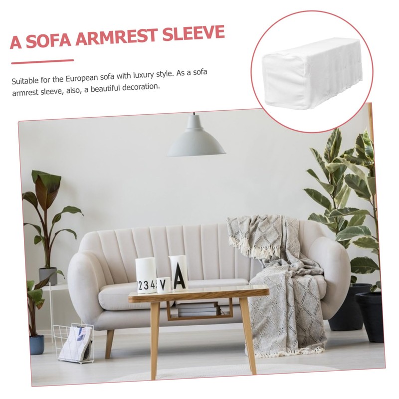 DOITOOL 2sets Stretch Sofa Armrest Covers Protective Slipcovers for Office