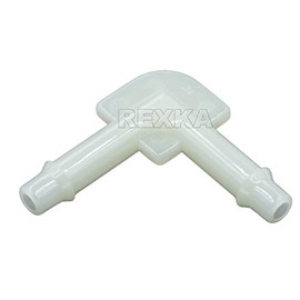 Rexka 15pcs Nylon Vacuum Elbow Connector 3/16" X 3/16" Tubing Hose for GM Ford Chrysler