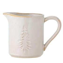 Bloomingville Milk Jug Winter White with Christmas Tree 145 ml Crockery Jug