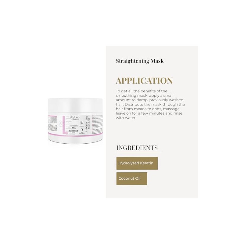 Salerm Mascarilla Cabellos Lisos, 8.5 Ounce/250 ml