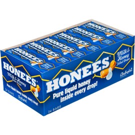 Honees Filled Honey Milk Drops,Milk&Honey-Natural Cough Drops-Sore Throat Relief-Nothing Artificial-Throat Lozenges,Natural Cough Suppressant,Dry Cough Relief,Non-Gmo,Gluten Free (24 Packs-216 Units)