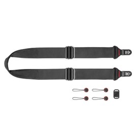 Peak Design Slide Lite SL-BK-3 schwarz – Professionelle spiegellose Kamera Sling Gurt Cámara digital - Correa (Cámara digital, Aluminio, Nylon, Negro, 90 kg, 145 cm, 99 cm)