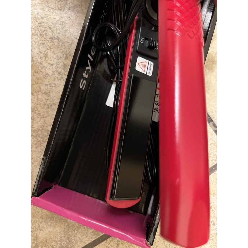 Style House Ceramic Hair Straightener￼ 1.25 Professional Styling Iron &