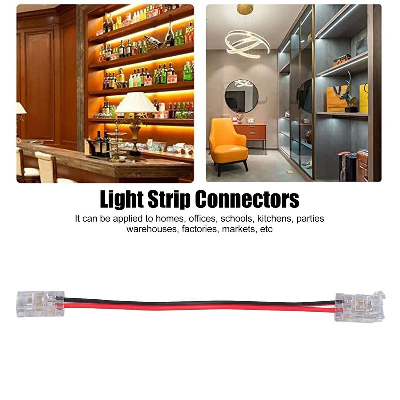10pcs COB Strip Light Connector Professional Double Head 8mm 2
