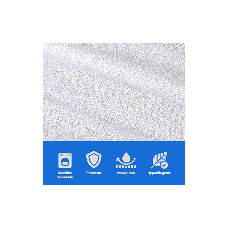 WATERPROOF Terry Towelling Anti-Dustmite Protection Mattress Protector, Single