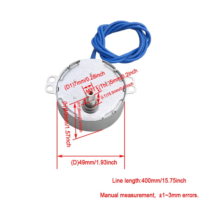 Homeswitch Metal TYC-50 Double Flat Shaft CW/CCW Undirectional Speed Reduction