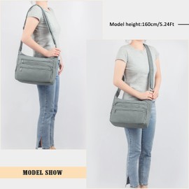 VOLGANIK ROCK RFID Purses for Women Fabric Nylon Multi Pocket Crossbody Bag Ladies Travel Handbag