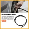 Partuto 100cm Car Tire Inflator Extension Hose Adapter Black Copper