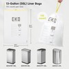 EKO 13 Gallon / 40-60 Liter,110 Count Drawstring Trash Bags,