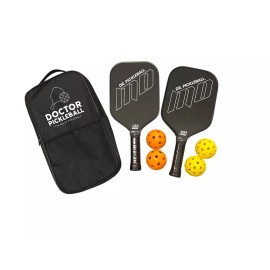 Doctor Pickleball 16MM Carbon Fiber T700 Pickleball Paddles Set of 2 | Honeycomb Core 4 balls