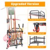 PLKOW Garden Tool Organizer with Wheels and Storage Hooks, Rolling