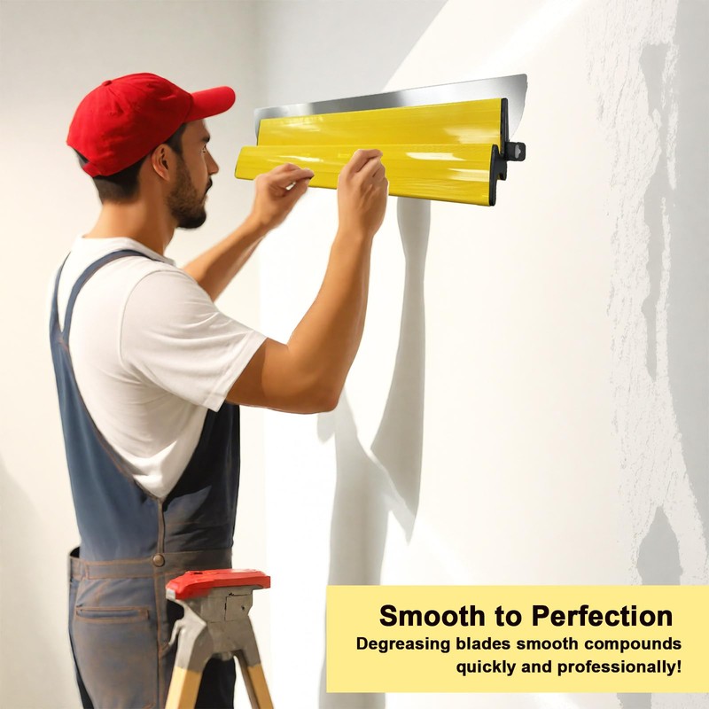 YLTOLOO 16 Inch Drywall Skimming Blade, Precision 0.4mm Stainless Steel