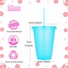 Yisituo 16 Oz Plastic Cups (15, Hellblau)
