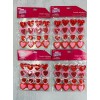 Brother and Sister design studio 4pks Valentine's Day Hearts Gem Glitter Foam Shape Stickers Craft Teacher Supply