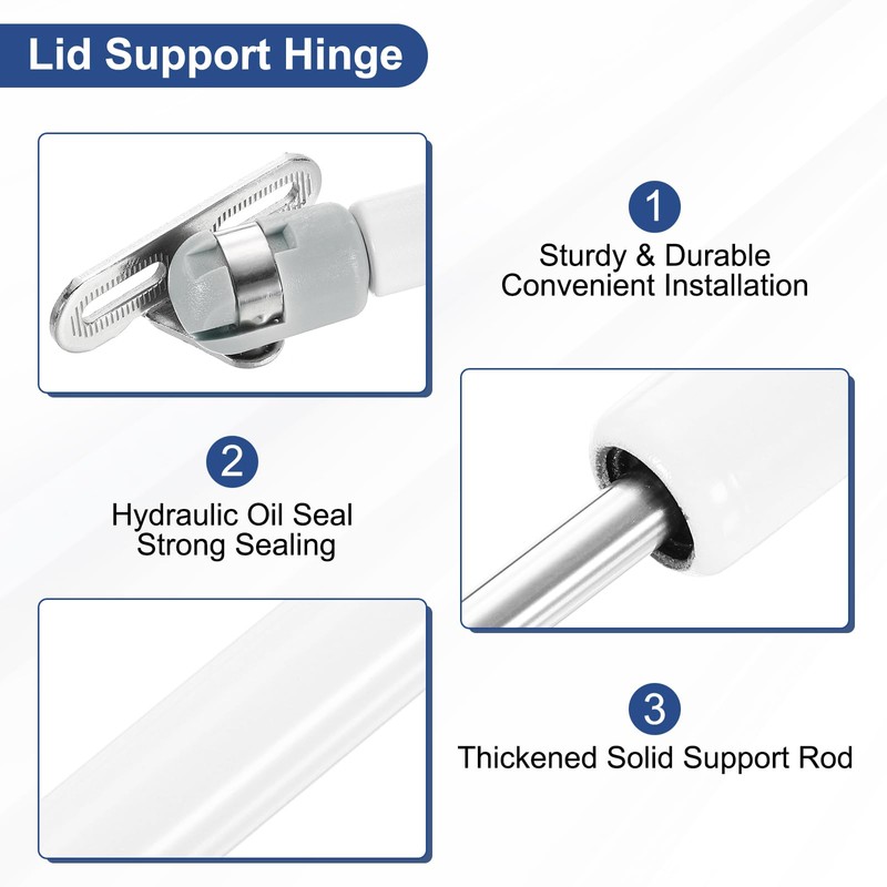 sourcing map 1Pcs Lid Support Hinges, 10 Inch 200N Gas