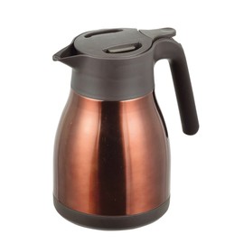 Pearl Metal HB-3474 Tabletop Pot, Table Pot, 3.3 gal (1.0 L), Stainless Steel, Heat Retention, Cold Retention, Brown, Easy to Open and Close