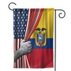 Ecuadorian Ecuador American Usa America Friendship Garden Flag 12x18 Double
