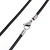 DonDon Men's Leather Necklace 50 cm 19,7" and Wolf Tooth