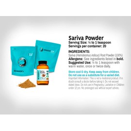 DR WAKDE'S Sariva Powder (Anantmoola | Hemidesmus indicus) - 500g (1.1lb) | Pure, Raw & Dried Powder | Ayurvedic Herb | Vegan |