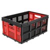 50L Collapsible Utility Crate, Hand Trucks Foldable Storage Bin Organizer,