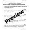 Unbranded Addition Word Problems Math Resource Homeschool Activity Game Kindergarten