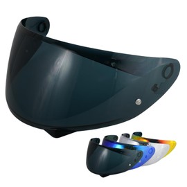 Motorradhelm Visier für C10,UV Schutz Helmvisier,Motorrad Windschutz Helm Objektiv Visier Vollgesichts.Motorradhelm Visier Ersatz (Schwarz)