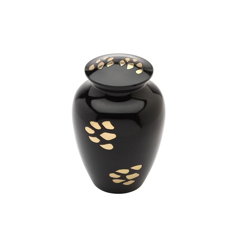 URNS UK Bedford Black Cremation Ashes Pet Urn Range
