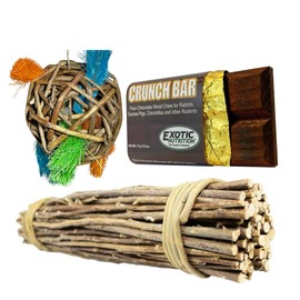 Willow Value Pack - Natural Safe Woven Wood Chew Toys - Hamsters, Guinea Pigs, Rabbits, Hedgehogs, Chinchillas, Rats, Ferrets, Sugar Gliders, Squirrels, Prairie Dogs, Marmosets, Degus, & Small Pets