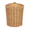 PRETYZOOM Wicker Trash Can Woven Trash Can Rattan Waste Basket
