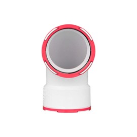 Charlotte Pipe CTT 00300 1000 Connectite, 1/4 Bend, Hub x Hub, PVC, 2", White