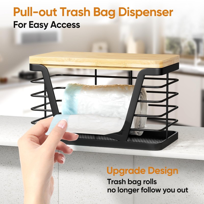 2 Pack Trash Bag Holder, Wall Mount Trash Bag Holder