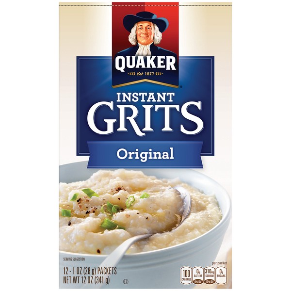 Quaker Instant Grits, Original, 12 Packets Per Box (Pack of 12 Boxes)