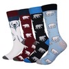 Cansok - Paquete de 2/4 calcetines divertidos para hombre, Osos