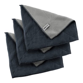 Kochblume 1-3-5-10 Set | Microfibre Cloth Cleaning Cloth 30 x 30 cm, Absorption Capacity up to 300 ml | In a Colourful Box (Anthracite Grey, Set of 3)