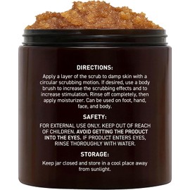 BROOKLYN BOTANY - Exfoliante de azúcar morena 283 g (Brown Sugar Scrub) - Facial y corporal con aceite de almendra y jojoba