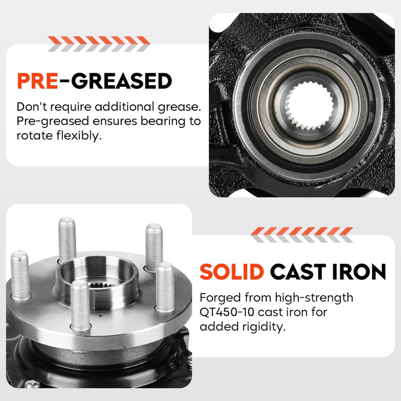 Front Right Steering Knuckle & Wheel Bearing Hub Assembly for