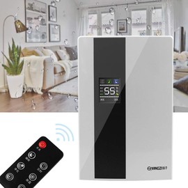 2.2L Dehumidifier for Home, Basement and Room 323ft², with Drain Hose, Timer, Intelligent Humidity Control and Large Water Tank, Small Dehumidifiers with LCD Display