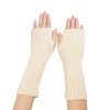 Suxgumoe Women Arm Warmers, Knitted Long Sleeve Fingerless Gloves Mittens