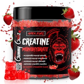 Creatine-Infused Gummies 5g Strawberry, 30 servings fitness Dietary Supplement creatine monohydrate Edible chewable  Muscle & energy support Nutrition