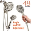AquaDance High-Pressure 48-Mode 3-Way Shower Spa Combo with Adjustable 18-Inch